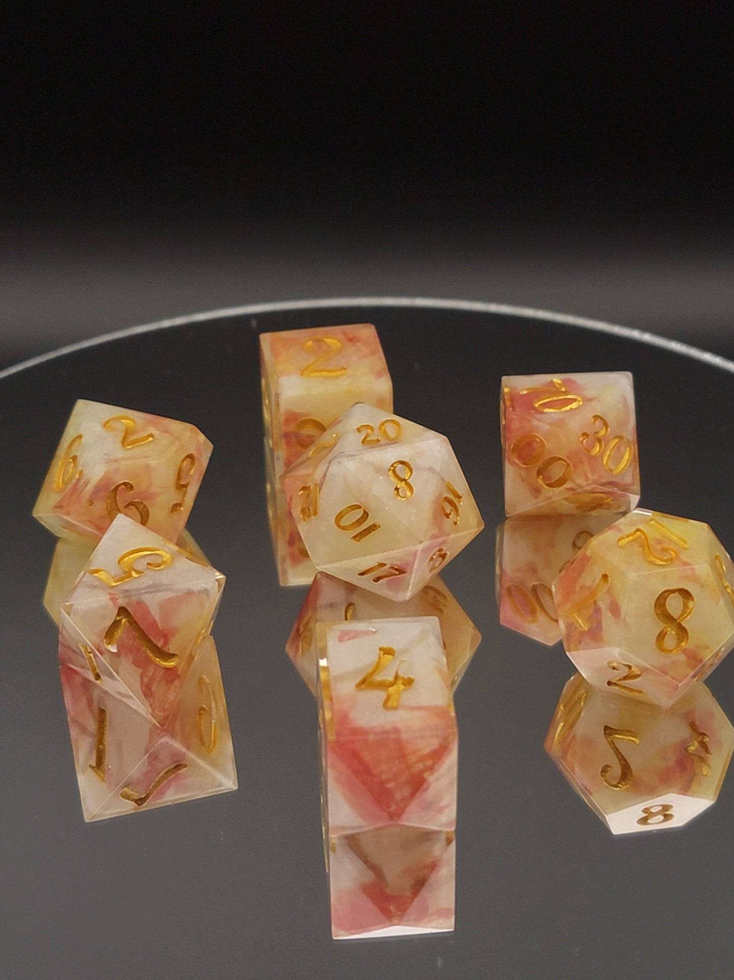 Orange Kimono Dice