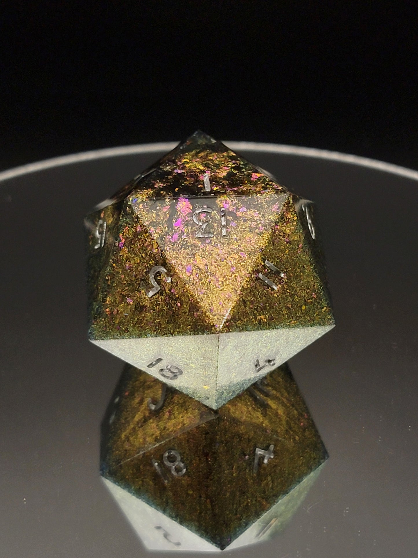 Bronze and Pink D20 Chonk