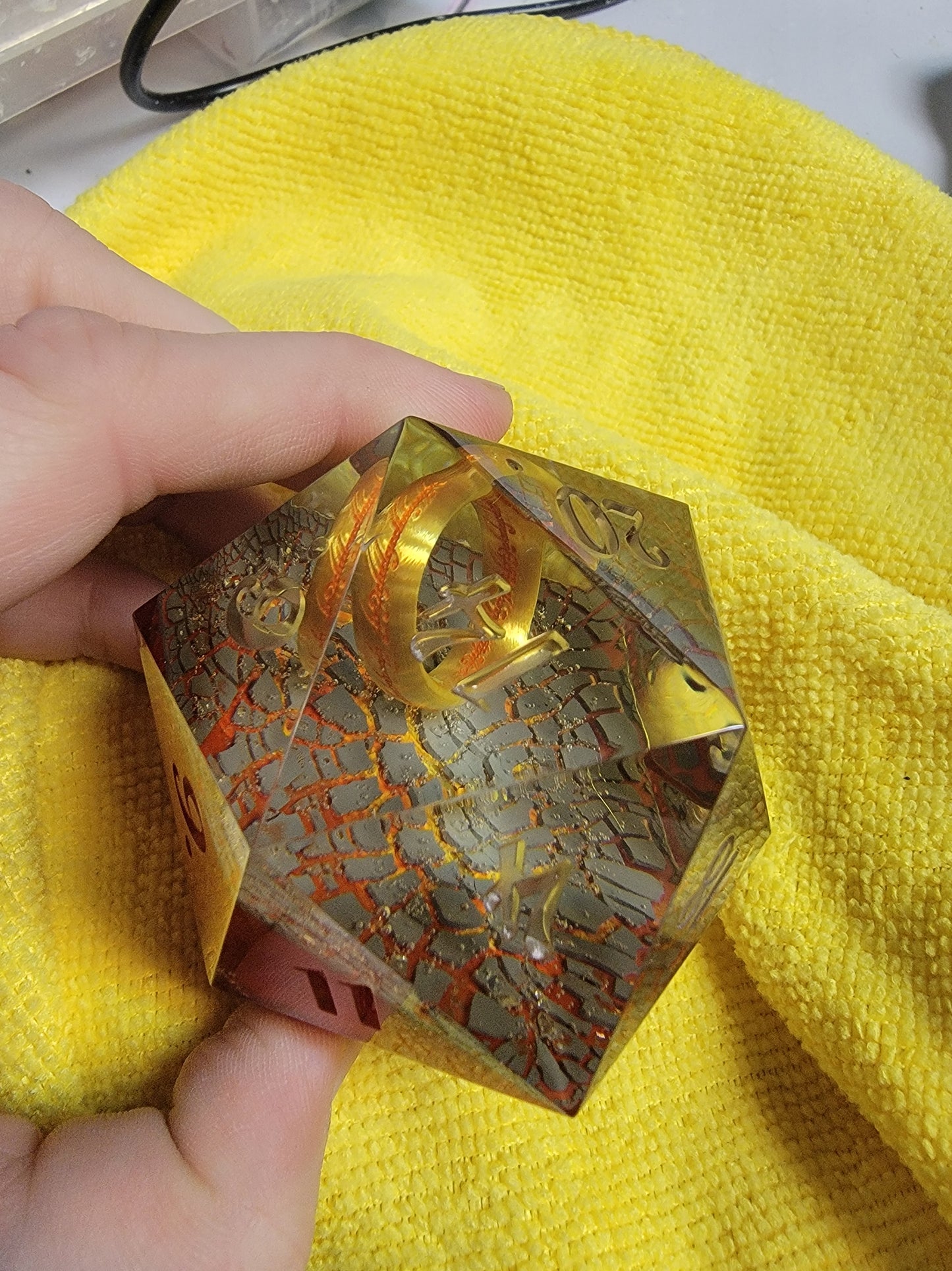 B-Grade Gold Elvish Ring- In Lava